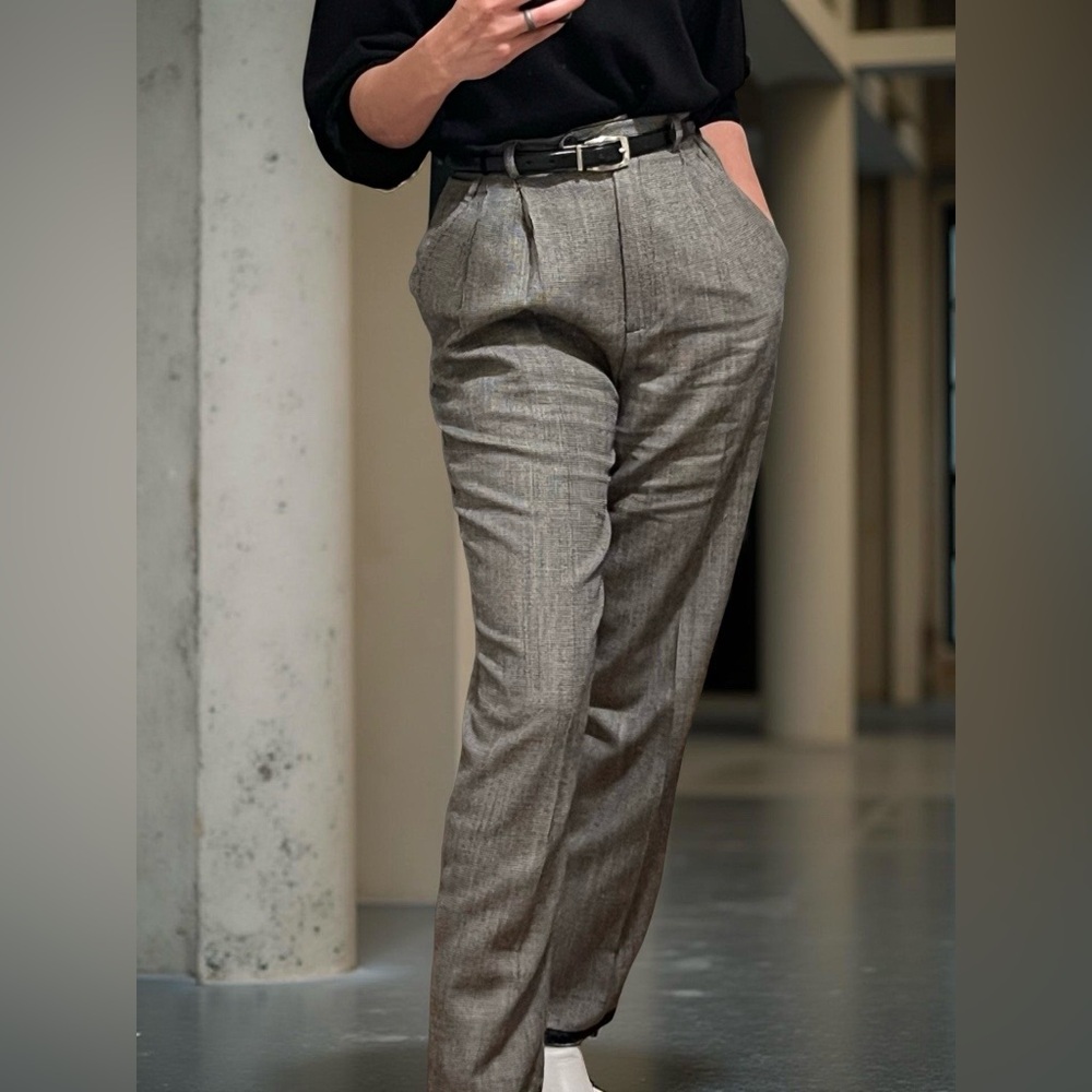 RAFAELLA Vintage 80's Elegant Gray Plaid Pants
